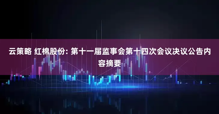 云策略 红棉股份: 第十一届监事会第十四次会议决议公告内容摘要