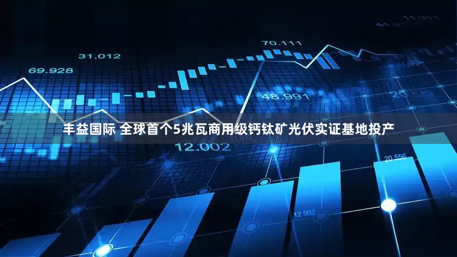 丰益国际 全球首个5兆瓦商用级钙钛矿光伏实证基地投产